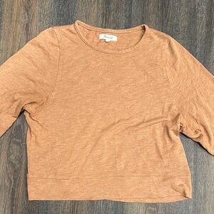 Madewell Women's Long Sleeve Tee in Tan